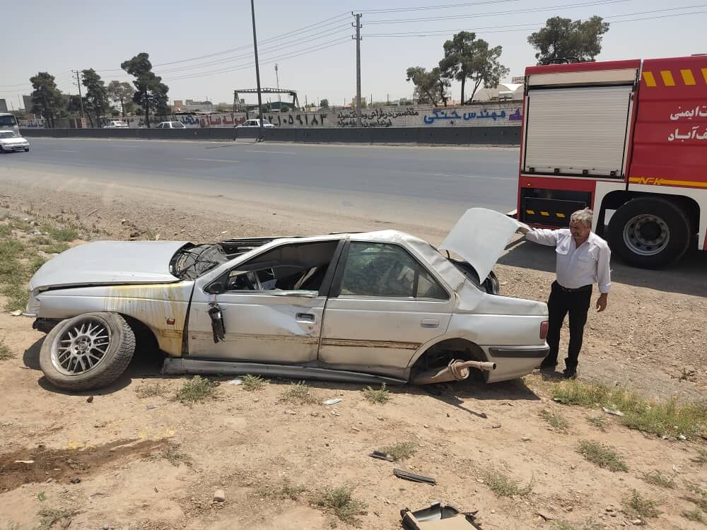 حادثه رانندگی در محور امام رضا (ع) موجب مرگ راننده خودرو شد
