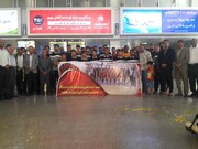 استقبال با شکوه از کاروان تیم فوتسال صنایع پشتیبان هرمزگان در فرودگاه بندرعباس