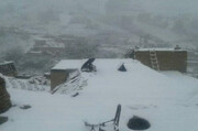 زمستان در تابستان؛ بارش برف در بامیان