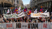 Masiva marcha en Madrid en rechazo a la OTAN