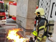 ۸۰ نفر از آتش‌سوزی مجتمع تجاری در تهران نجات یافتند