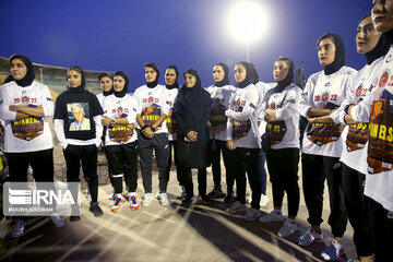 Bam Khatoon women's Football Team championship celebration