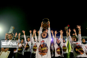 Bam Khatoon women's Football Team championship celebration