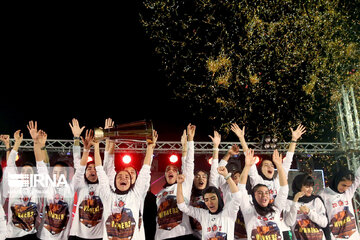 Bam Khatoon women's Football Team championship celebration