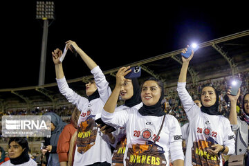 Bam Khatoon women's Football Team championship celebration