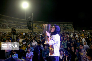Bam Khatoon women's Football Team championship celebration