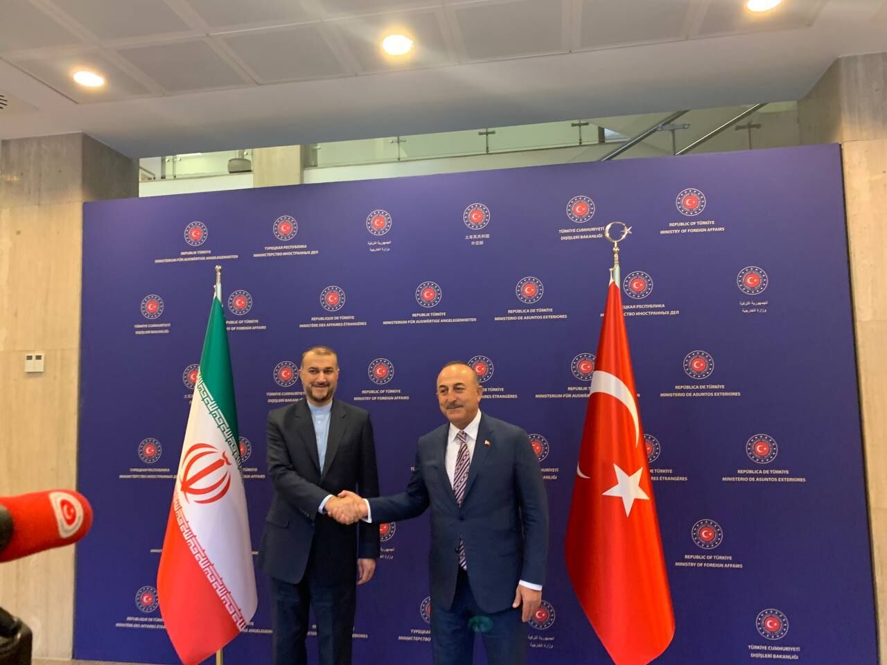 AmirAbdollahian rencontre à Ankara Mevlut Cavusoglu