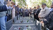 ادای احترام استاندار آذربایجان غربی به مقام شامخ شهدای بمباران شیمیایی سردشت