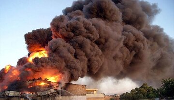 آتش سوزی در پادگان ارتش رژیم صهیونیستی در قدس 
