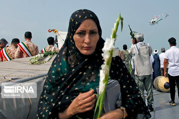 Flower-laying ceremony of martyrdom site of Iran flight passengers in Persian Gulf