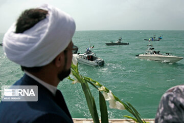 Flower-laying ceremony of martyrdom site of Iran flight passengers in Persian Gulf