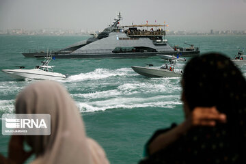 Flower-laying ceremony of martyrdom site of Iran flight passengers in Persian Gulf