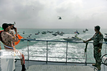 Flower-laying ceremony of martyrdom site of Iran flight passengers in Persian Gulf