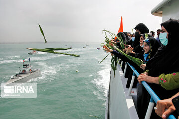 Flower-laying ceremony of martyrdom site of Iran flight passengers in Persian Gulf