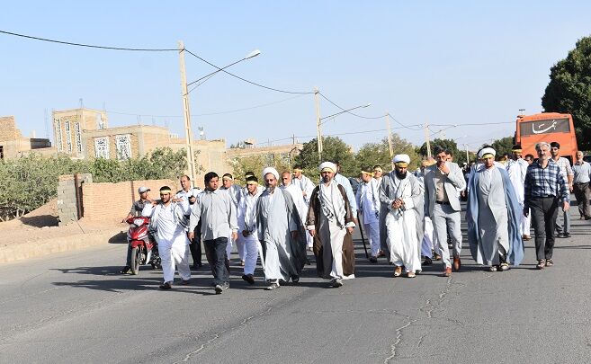 کاروان زینبیون بهاباد یزد، پیاده عازم مشهد مقدس شد