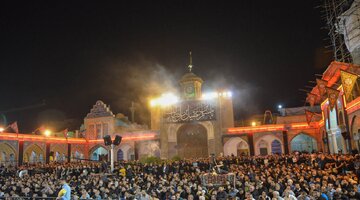 عاشقان اهل بیت در شب پایانی مسلمیه در آستان شاه عبدالعظیم لبیک یا حسین گفتند 