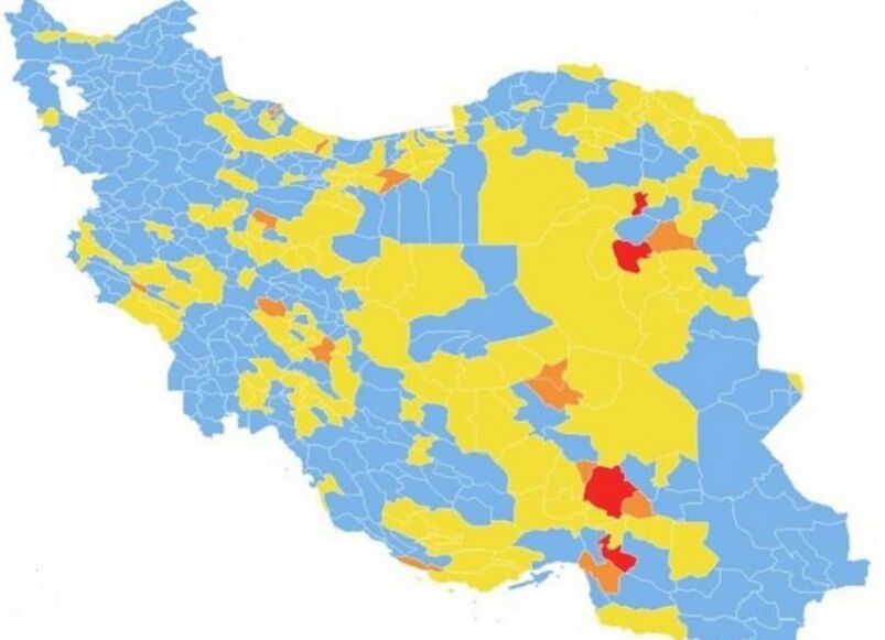 افزایش گستره رنگ زرد کرونایی در خراسان‌شمالی/ ۳۸ نفر بستری هستند