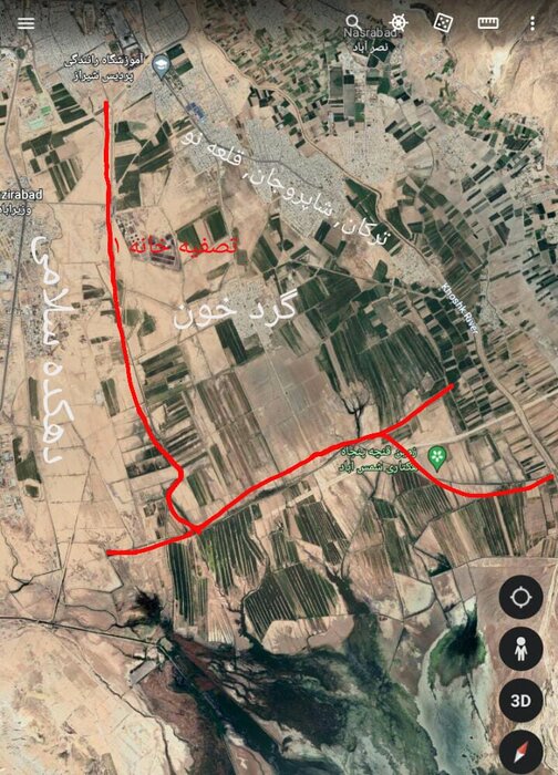 قصه ناتمام آبیاری مزارع با فاضلاب در شیراز + نقشه و فیلم