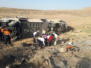 واژگونی اتوبوس در جاده فیروزآباد- کوار، پنج مصدوم داشت