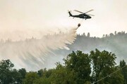 آتش‌سوزی عرصه‌های طبیعی سوادکوه شمالی با اعزام بالگرد مهار شد