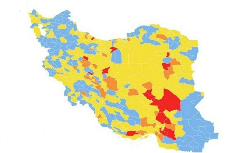 رنگ نارنجی به نقشه کرونایی خراسان شمالی بازگشت