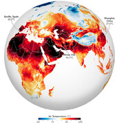 موج سوزان گرما و آتش سوزی اروپا، آفریقا و آسیا را درنوردید/ اهواز گرمترین نقطه زمین
