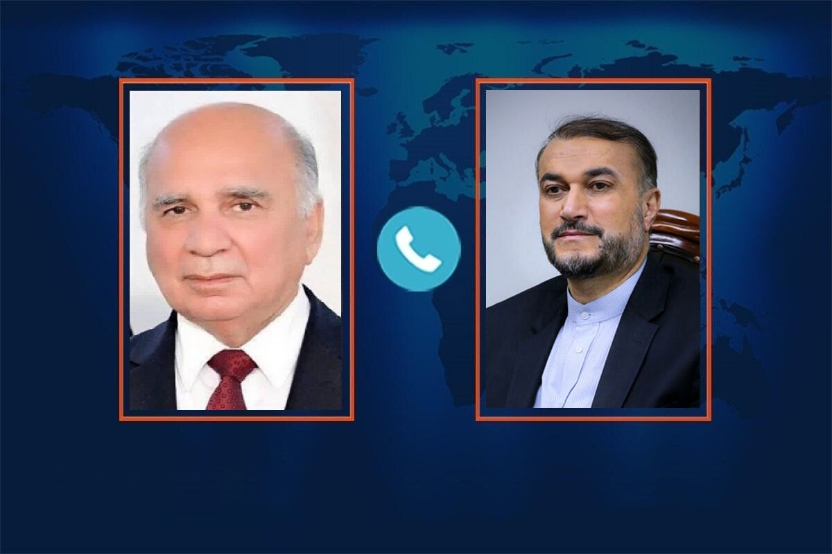 ایران اور عراق کے وزرائے خارجہ کا ایران اور سعودی عربے کے مذاکرات پر تبادلہ خیال