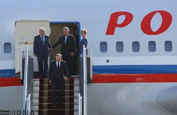 Le Président russe, Vladimir Poutine,  arrive à Téhéran