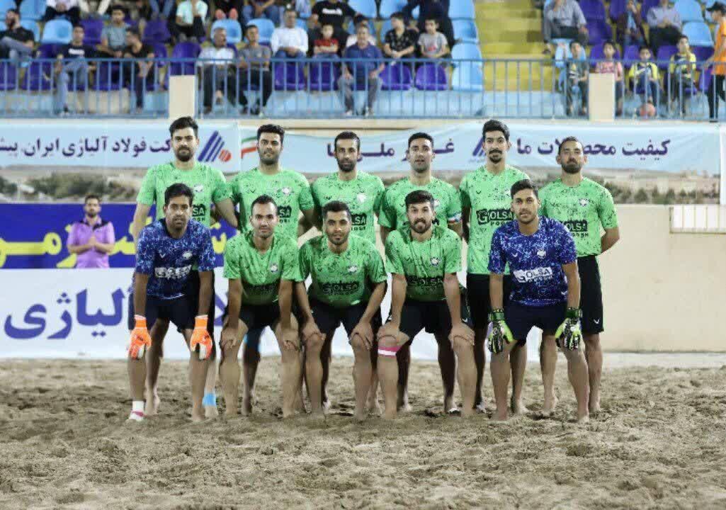 تیم فوتبال ساحلی مقاومت گلساپوش یزد بر پارس جنوبی بوشهر غلبه کرد