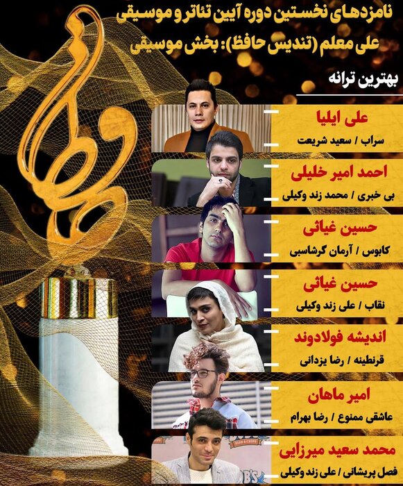 نامزدهای بخش موسیقی نخستین «تندیس حافظ» معرفی شدند