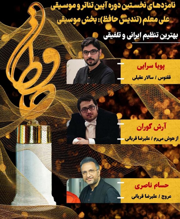 نامزدهای بخش موسیقی نخستین «تندیس حافظ» معرفی شدند