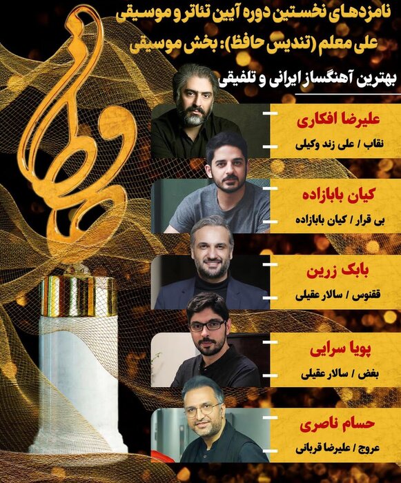 نامزدهای بخش موسیقی نخستین «تندیس حافظ» معرفی شدند