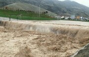 بارندگی در خرم‌بید فارس موجب تخریب پل قلعه میرزا شد + فیلم