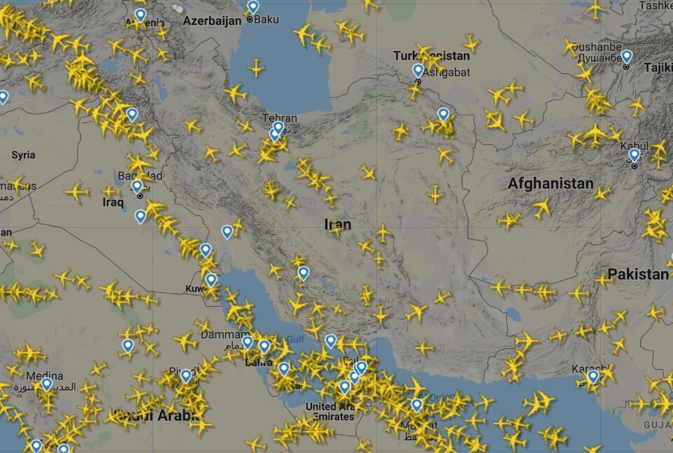 Los cielos de Irán son los más seguros para vuelos internacionales