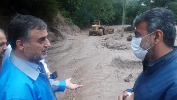 استاندار مازندران در مناطق سیل‌زده حضور یافت