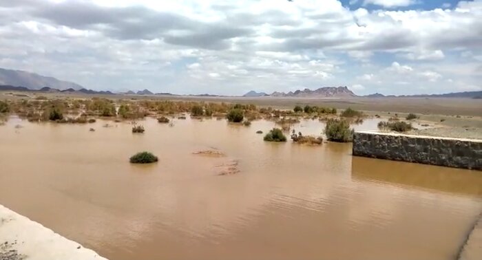 حوضچههای پروژه پخش سیلاب بم آبگیری شد