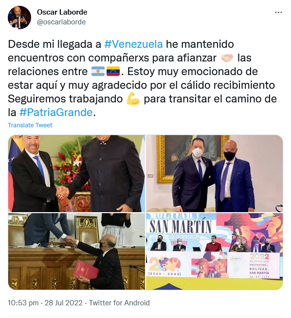Embajador de Argentina aboga por regreso de Venezuela en el Mercosur