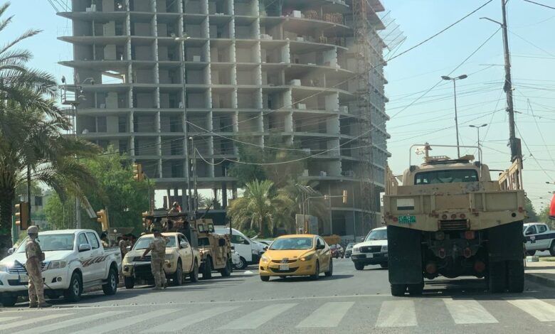 تشدید تدابیر امنیتی در بغداد با استقرار نیرو و تجهیزات