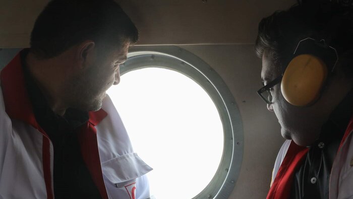 روایتی از حضور مسئولان بین المللی امداد در مناطق سیلزده