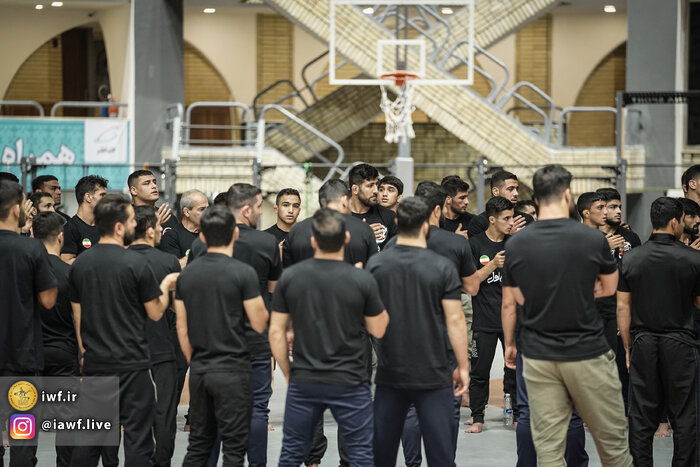 رخت عزای سرور و سالار شهیدان بر تن کمپ کشتی حاج قاسم+ عکس