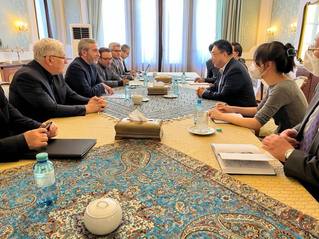 ویانا مذاکرات میں شریک ایرانی اور چینی مندوبین کی ملاقات