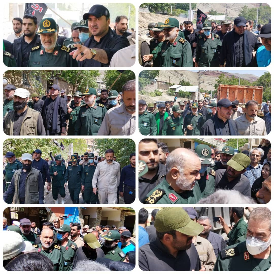 بازدید فرمانده کل سپاه از مناطق سیلزده فیروزکوه