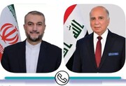 Iranian, Iraqi FMs discuss bilateral ties over phone