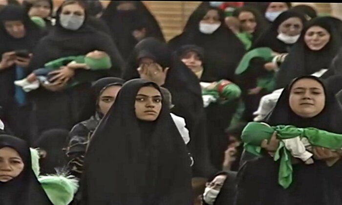 شکوه شیرخوارگان سبزپوش در سوگ شهید شش ماهه دشت کربلا