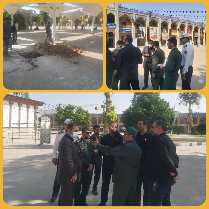 پیکر سردار شهید اسکندری در حرم مطهر شاهچراغ (ع) شیراز آرام میگیرد