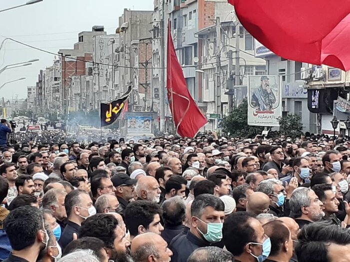 یک شهر برای استقبال شهید کابلی جانانه ایستاد/ دلبریهای ناتمام مردم با شهید مدافع حرم در گلزار شهدای بهشهر