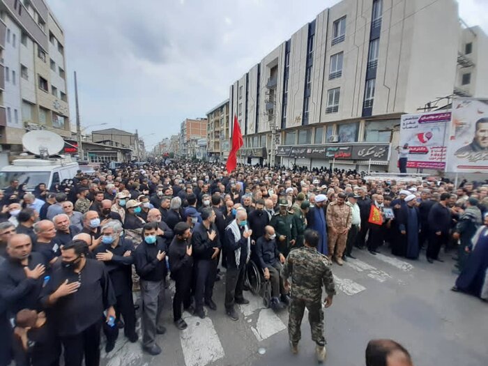 یک شهر برای استقبال شهید کابلی جانانه ایستاد/ دلبریهای ناتمام مردم با شهید مدافع حرم در گلزار شهدای بهشهر