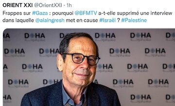 Censure sioniste en France: la BFMTV supprime l’interview d’Alain Gresh 