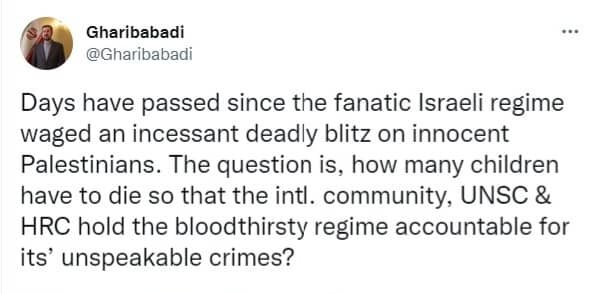 انتقاد دبیر ستاد حقوق بشر از سکوت جهانی در قبال جنایات رژیم اسرائیل