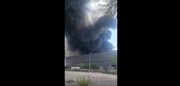 آتش سوزی بزرگ در یک شهرک صهیونیست نشین هم مرز غزه + فیلم
